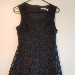 Sleeveless Black Lace Dress
